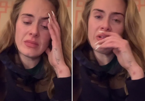Adele chora ao cancelar sua turnê (Imagem ReproduçãoInstagram)